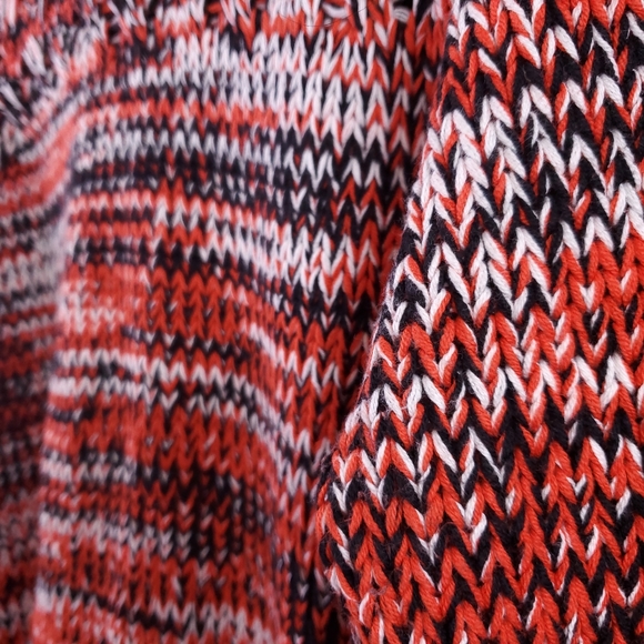 Ann Taylor LOFT Orange/Black Cowl Neck Sweater - Picture 4 of 7